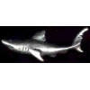 SHARK PINS CAST PEWTER SHARK PIN